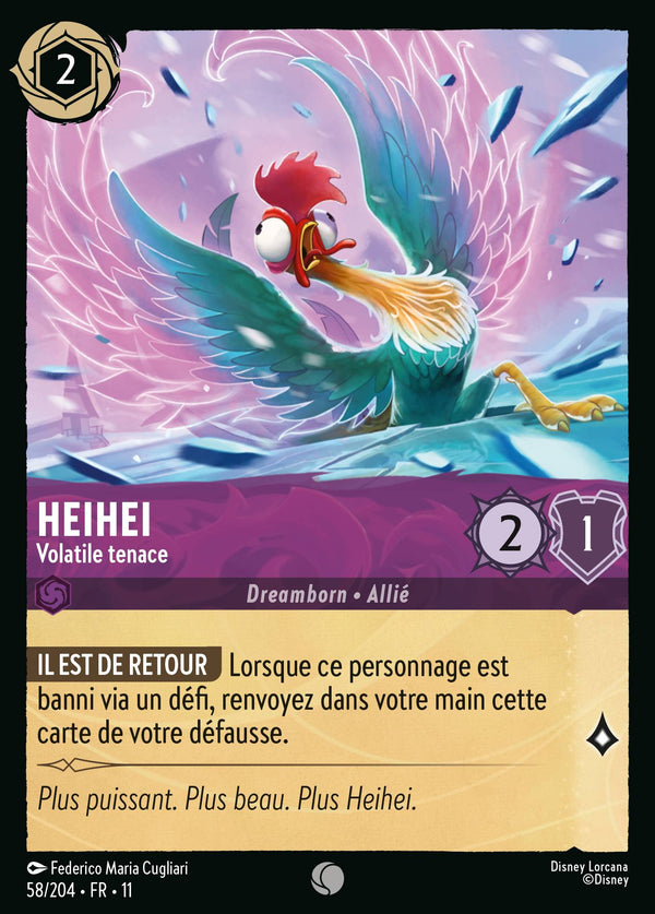 058/204 - Heihei - Volatile tenace — Carte Disney Lorcana Givresort 58/204