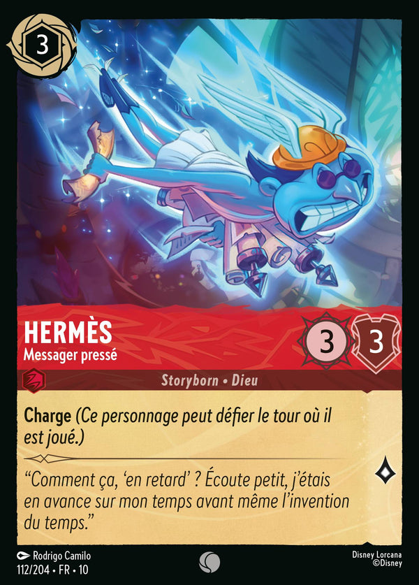 112/204 - Hermès - Messager pressé — Carte Disney Lorcana Lueurs dans les Profondeurs 112/204