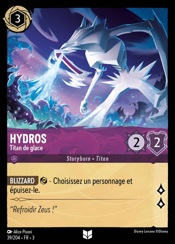 039/204 - Hydros - Titan de glace — Carte Disney Lorcana Les Terres d'Encres 39/204