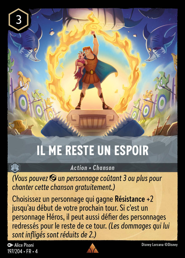 197/204 - Il me reste un espoir — Carte Disney Lorcana Le Retour d'Ursula 197/204