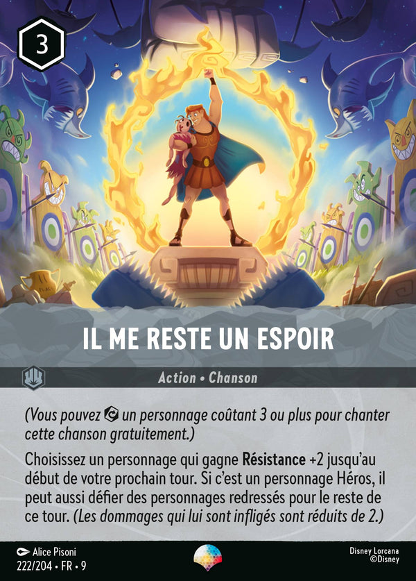 222/204 - Il me reste un espoir — Carte Disney Lorcana Fabuleux 222/204