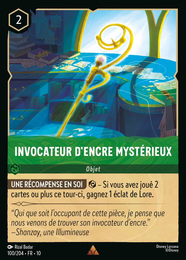 100/204 - Invocateur d'encre mystérieux — Carte Disney Lorcana Lueurs dans les Profondeurs 100/204