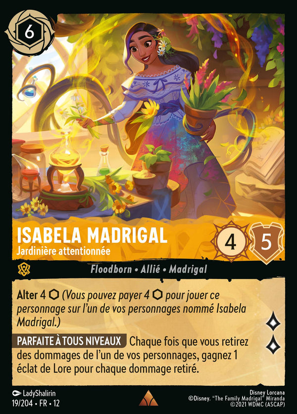 019/204 - Isabela Madrigal - Jardinière attentionnée — Carte Disney Lorcana Contrées Inconnues 19/204