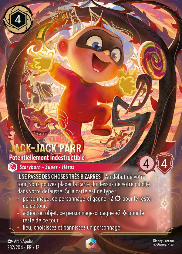 232/204 - Jack-Jack Parr - Potentiellement indestructible — Carte Disney Lorcana Contrées Inconnues 232/204