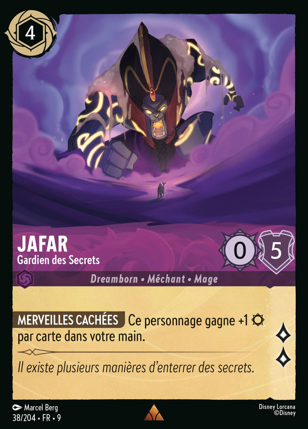 038/204 - Jafar - Gardien des Secrets — Carte Disney Lorcana Fabuleux 38/204