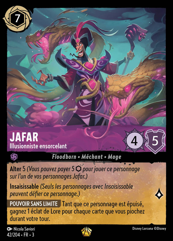042/204 - Jafar - Illusionniste ensorcelant — Carte Disney Lorcana Les Terres d'Encres 42/204