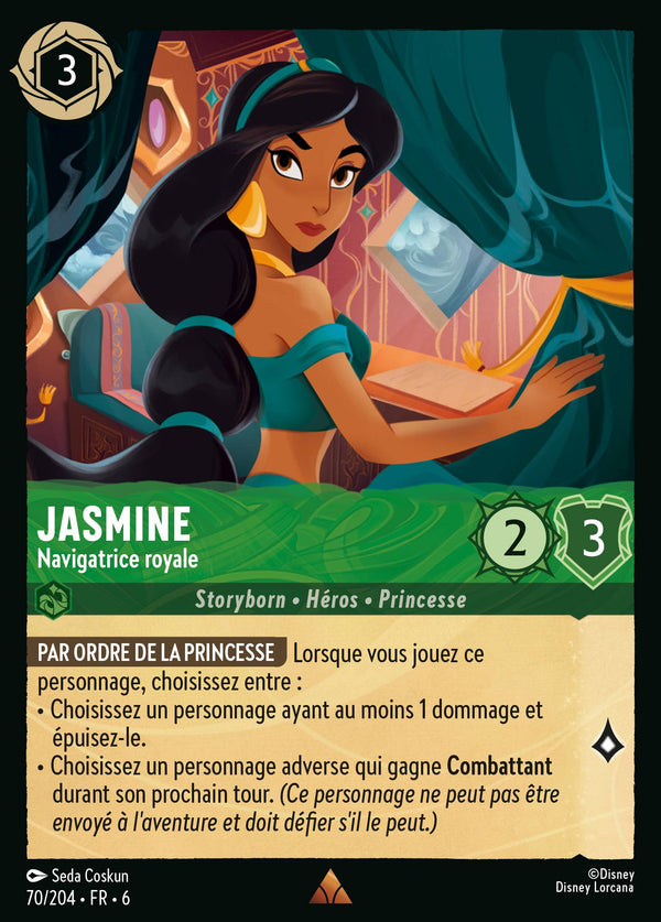 070/204 - Jasmine - Navigatrice royale — Carte Disney Lorcana La Mer Azurite 70/204