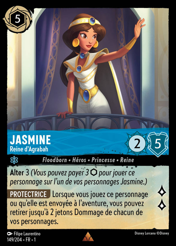 149/204 - Jasmine - Reine d'Agrabah — Carte Disney Lorcana Premier Chapitre 149/204