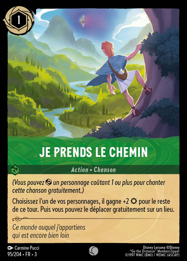 095/204 - Je prends le chemin — Carte Disney Lorcana Les Terres d'Encres 95/204