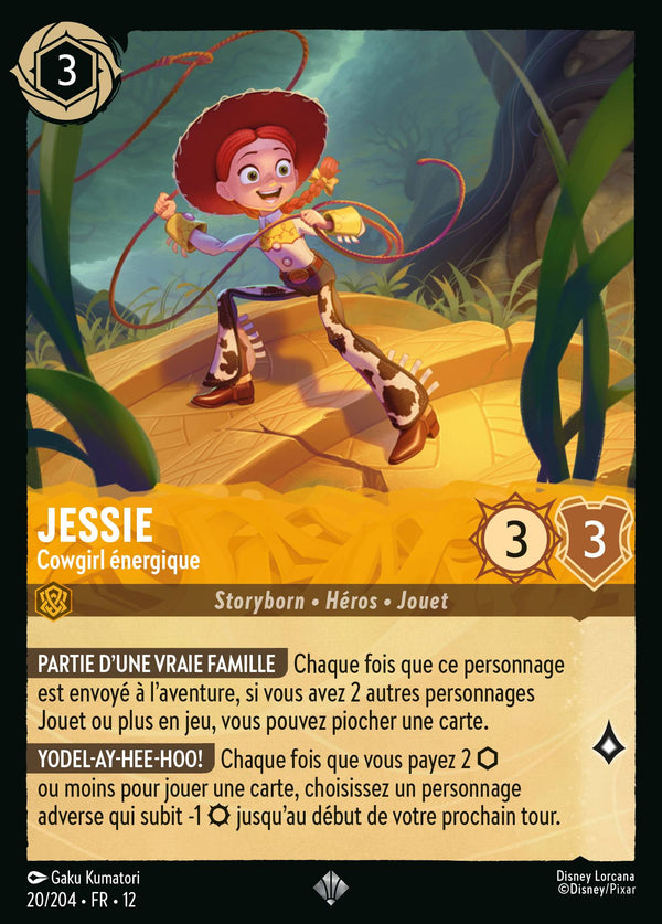 020/204 - Jessie - Cowgirl énergique — Carte Disney Lorcana Contrées Inconnues 20/204