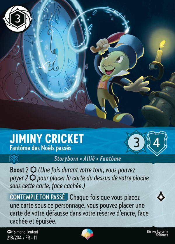 218/204 - Jiminy Cricket - Fantôme des Noëls passés — Carte Disney Lorcana Givresort 218/204