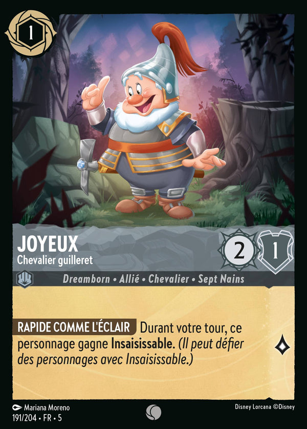 191/204 - Joyeux - Chevalier guilleret — Carte Disney Lorcana Ciel Scintillant 191/204
