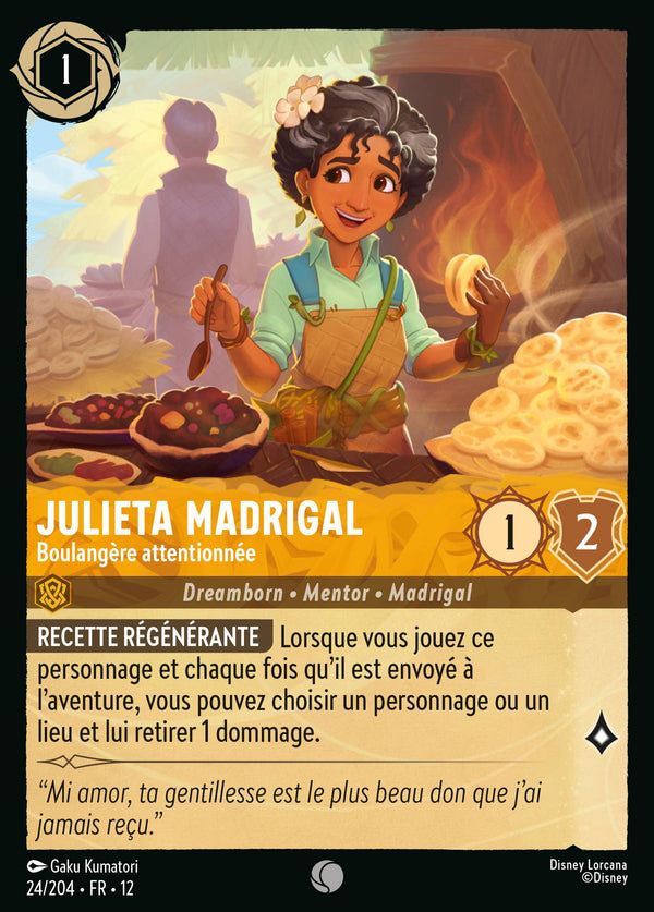 024/204 - Julieta Madrigal - Boulangère attentionnée — Carte Disney Lorcana Contrées Inconnues 24/204