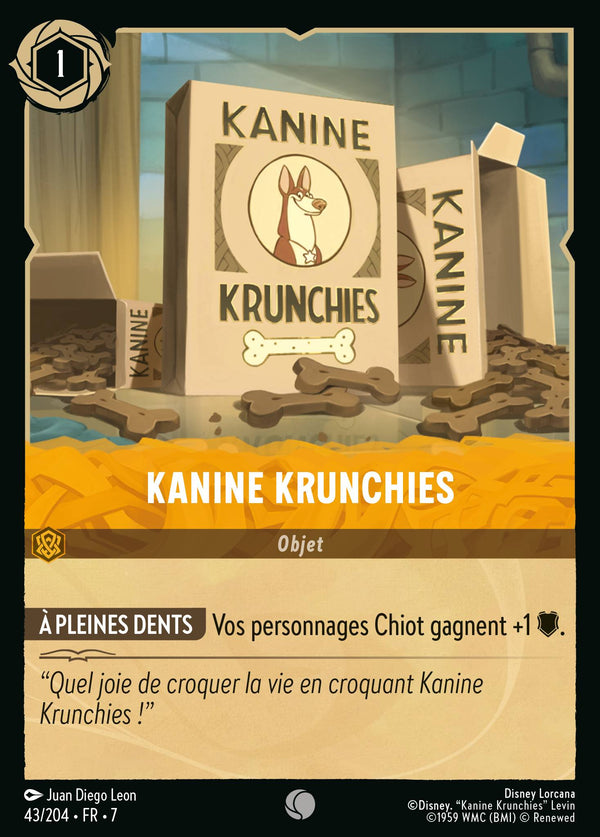 043/204 - Kanine Krunchies — Carte Disney Lorcana L'île d'Archazia 43/204