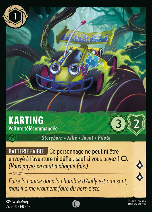 077/204 - Karting - Voiture télécommandée — Carte Disney Lorcana Contrées Inconnues 77/204