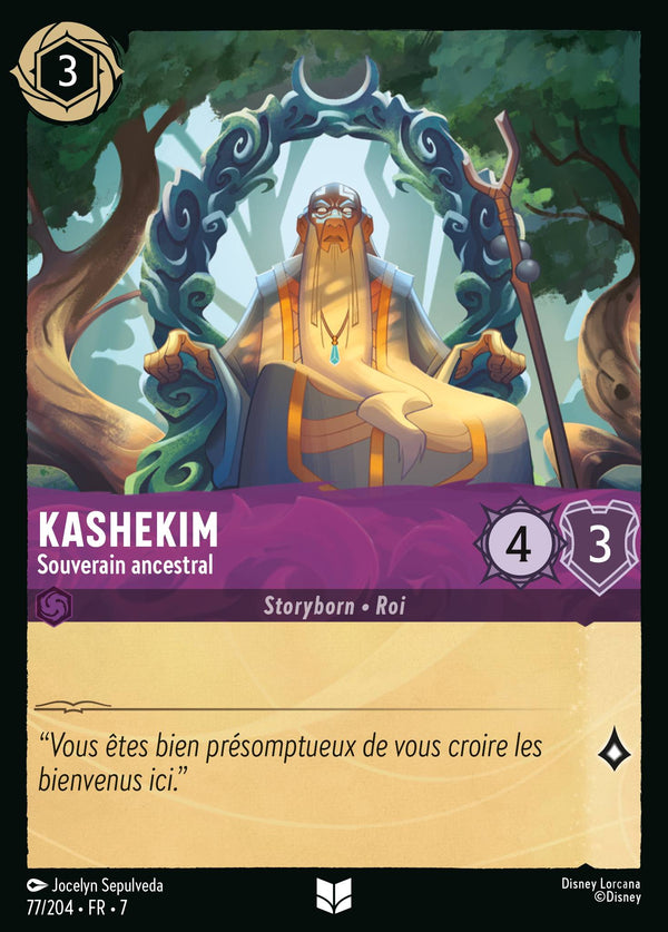 077/204 - Kashekim - Souverain ancestral — Carte Disney Lorcana L'île d'Archazia 77/204