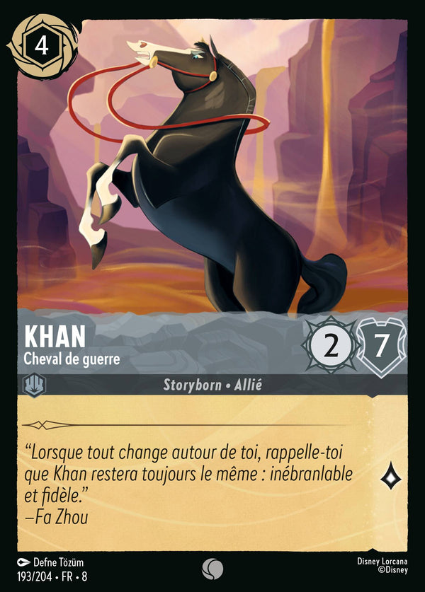 193/204 - Khan - Cheval de guerre — Carte Disney Lorcana Le Règne de Jafar 193/204