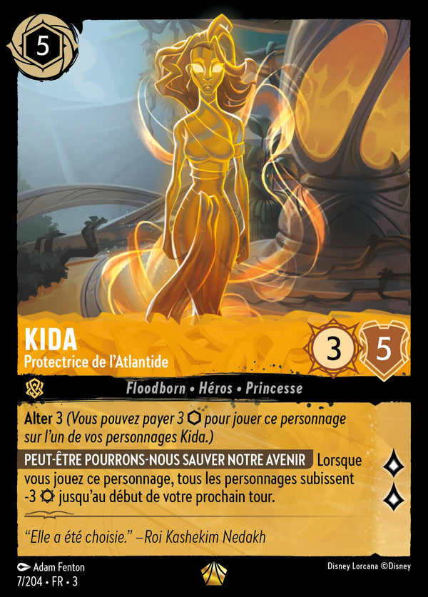 007/204 - Kida - Protectrice de l'Atlantide — Carte Disney Lorcana Les Terres d'Encres 7/204