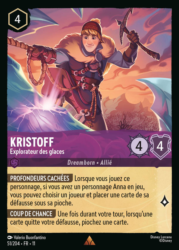 051/204 - Kristoff - Explorateur des glaces — Carte Disney Lorcana Givresort 51/204