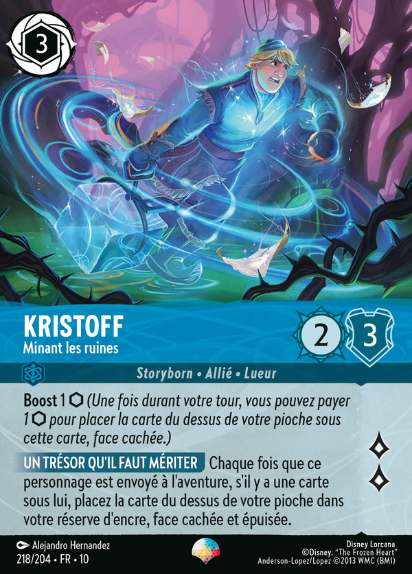 218/204 - Kristoff - Minant les ruines — Carte Disney Lorcana Lueurs dans les Profondeurs 218/204