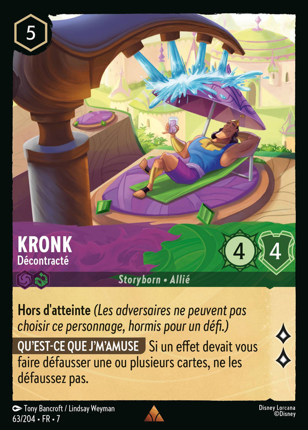 063/204 - Kronk - Décontracté — Carte Disney Lorcana L'île d'Archazia 63/204