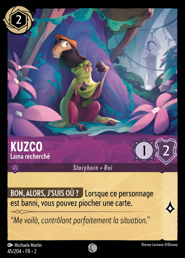Kuzco - Lama recherché — Carte Disney Lorcana 45 L'Ascension des Floodborn