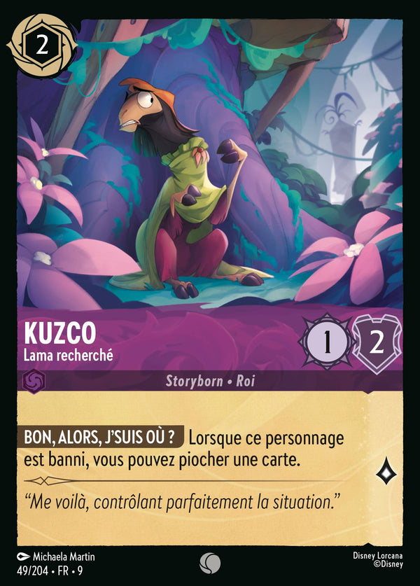 049/204 - Kuzco - Lama recherché — Carte Disney Lorcana Fabuleux 49/204
