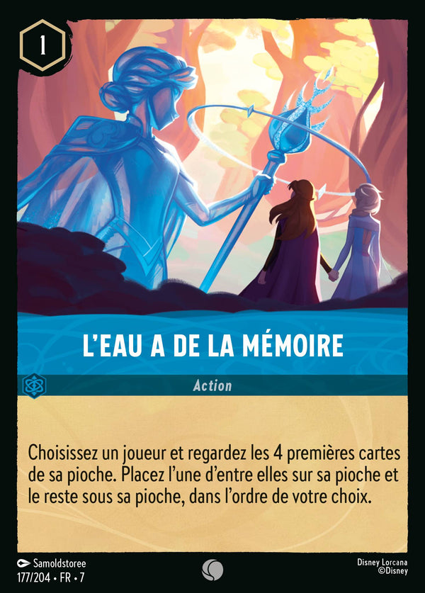 177/204 - L'eau a de la mémoire — Carte Disney Lorcana L'île d'Archazia 177/204