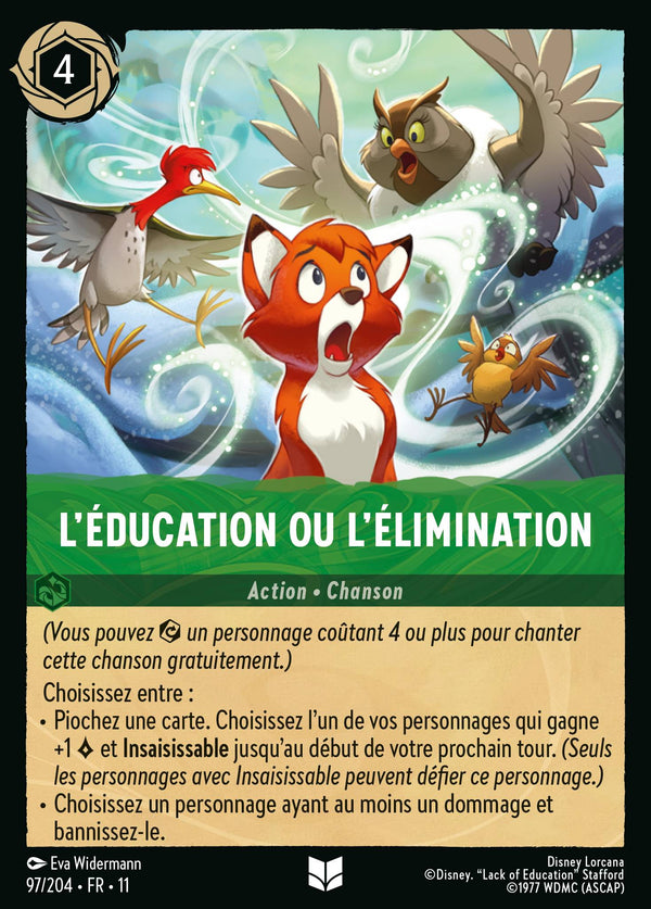 097/204 - L'éducation ou l'élimination — Carte Disney Lorcana Givresort 97/204
