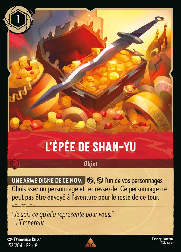 152/204 - L'épée de Shan-Yu — Carte Disney Lorcana Le Règne de Jafar 152/204