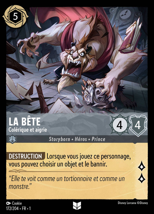 La Bête - Colérique et aigrie — Carte Disney Lorcana 172 Premier Chapitre