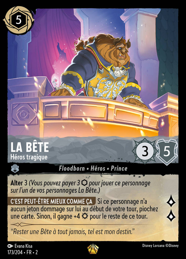 173/204 - La Bête - Héros tragique — Carte Disney Lorcana L'Ascension des Floodborn 173/204