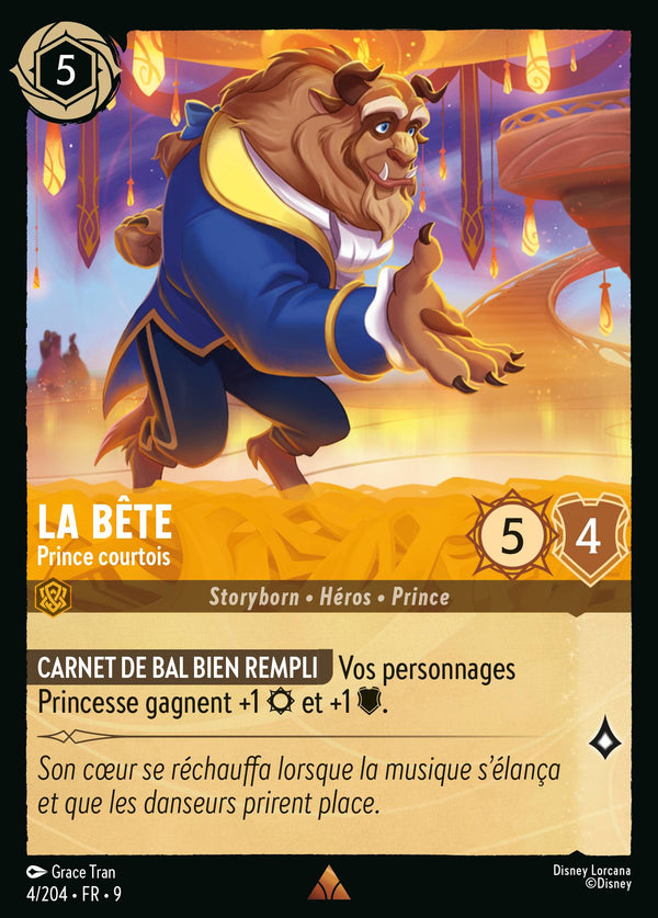 La Bête - Prince courtois — Carte Disney Lorcana 4 Fabuleux