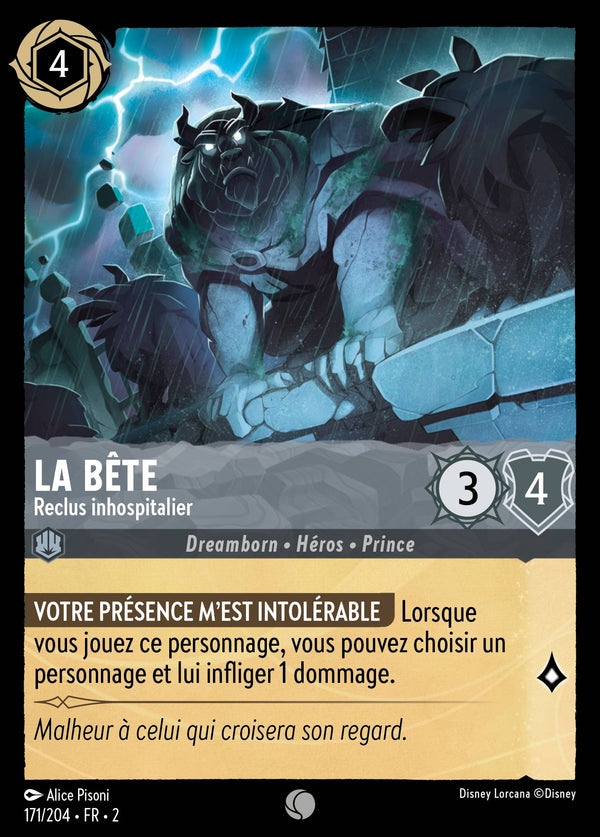 La Bête - Reclus inhospitalier — Carte Disney Lorcana 171 L'Ascension des Floodborn