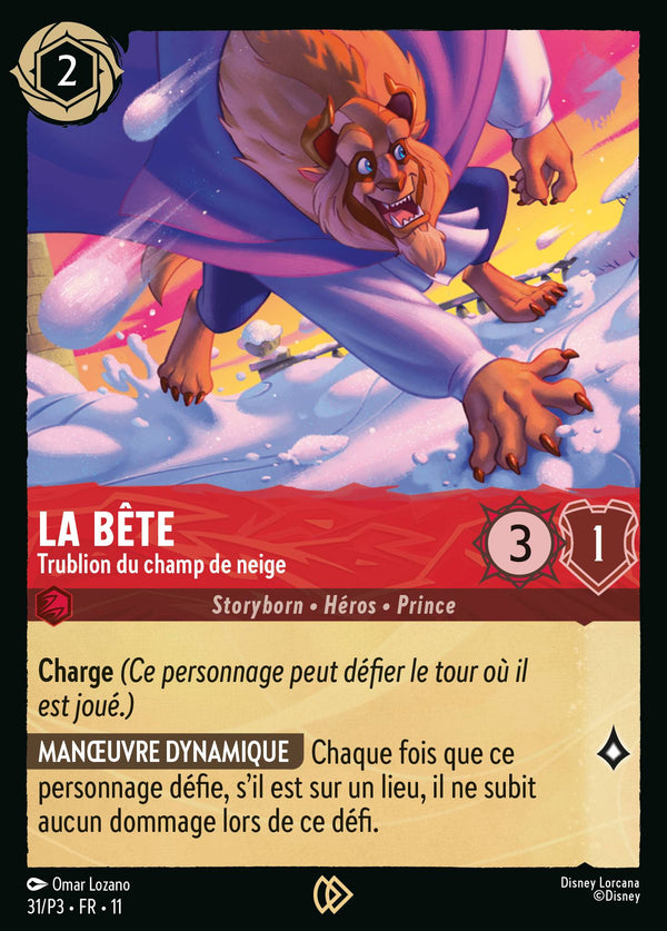 031/204 - La Bête - Trublion du champ de neige — Carte Disney Lorcana Givresort 31/P3