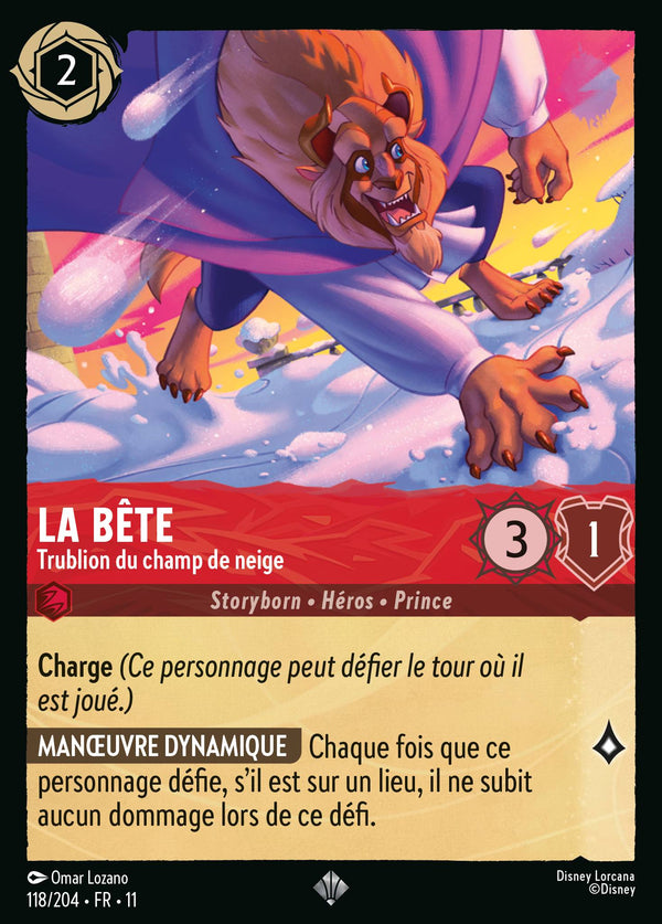 118/204 - La Bête - Trublion du champ de neige — Carte Disney Lorcana Givresort 118/204
