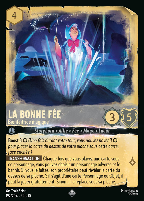 192/204 - La Bonne Fée - Bienfaitrice magique — Carte Disney Lorcana Lueurs dans les Profondeurs 192/204