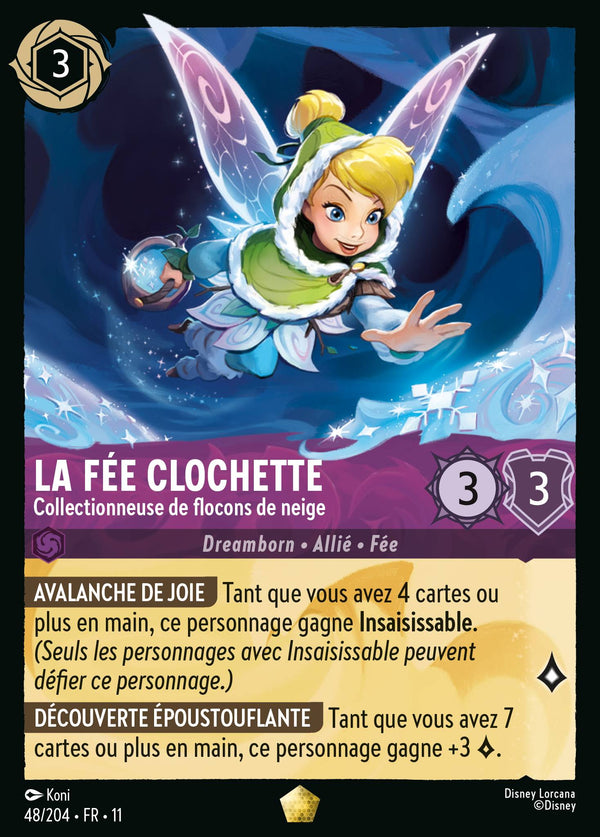 048/204 - La Fée Clochette - Collectionneuse de flocons de neige — Carte Disney Lorcana Givresort 48/204