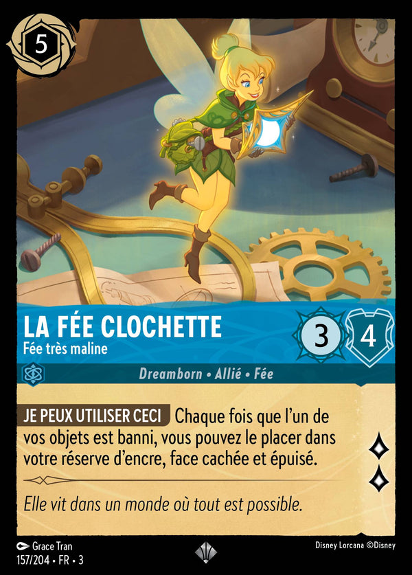 157/204 - La Fée Clochette - Fée très maline — Carte Disney Lorcana Les Terres d'Encres 157/204