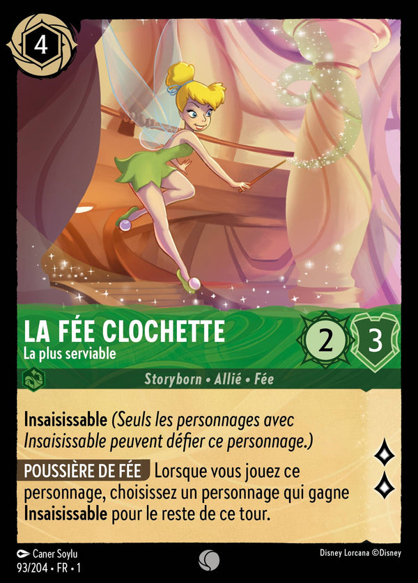 093/204 - La Fée Clochette - La plus serviable — Carte Disney Lorcana Premier Chapitre 93/204