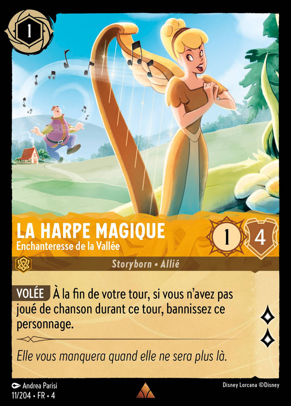 011/204 - La Harpe Magique - Enchanteresse de la Vallée — Carte Disney Lorcana Le Retour d'Ursula 11/204