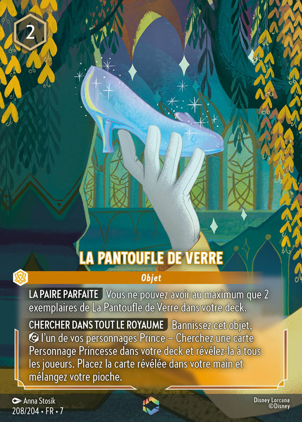 208/204 - La Pantoufle de verre — Carte Disney Lorcana L'île d'Archazia 208/204