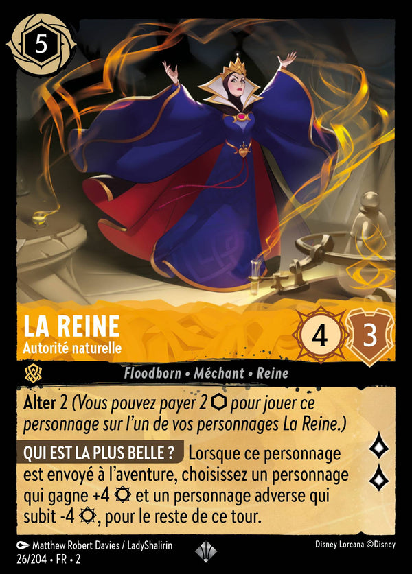 La Reine - Autorité naturelle — Carte Disney Lorcana 26 L'Ascension des Floodborn