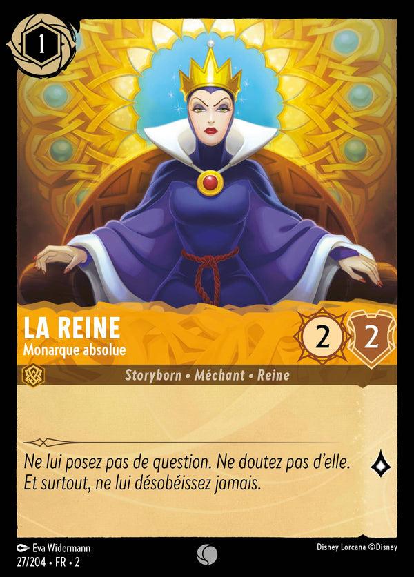 La Reine - Monarque absolue — Carte Disney Lorcana 27 L'Ascension des Floodborn