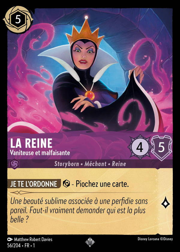 056/204 - La Reine - Vaniteuse et malfaisante — Carte Disney Lorcana Premier Chapitre 56/204