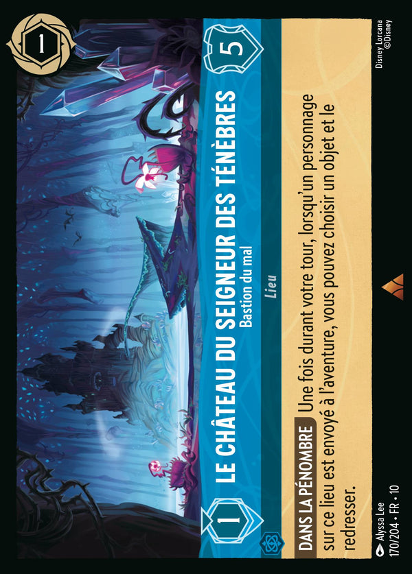 170/204 - Le Château du Seigneur des Ténèbres - Bastion du mal — Carte Disney Lorcana Lueurs dans les Profondeurs 170/204
