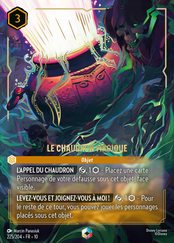 225/204 - Le Chaudron magique — Carte Disney Lorcana Lueurs dans les Profondeurs 225/204