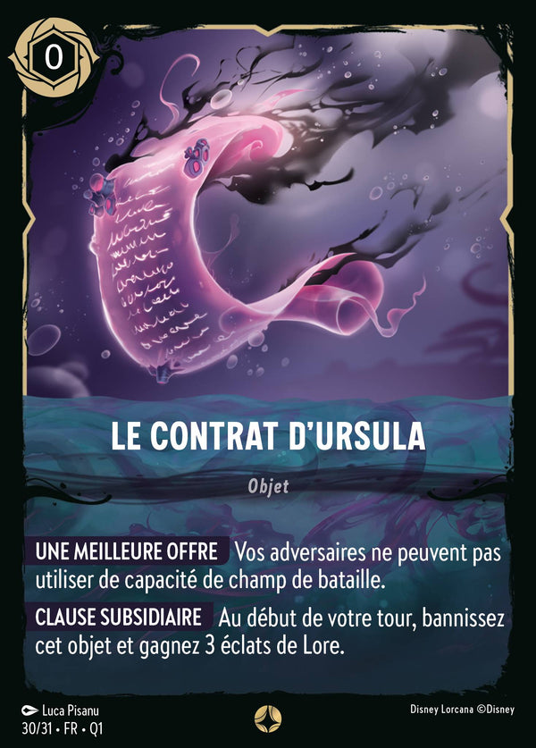 Le Contrat d'Ursula — Carte Disney Lorcana 30 Quête des Illumineurs - Menace des profondeurs