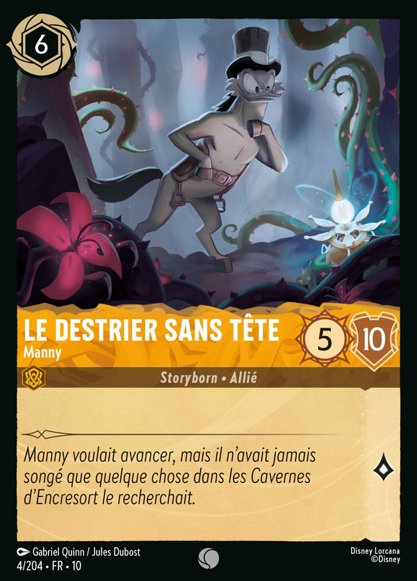 004/204 - Le destrier sans tête - Manny — Carte Disney Lorcana Lueurs dans les Profondeurs 4/204