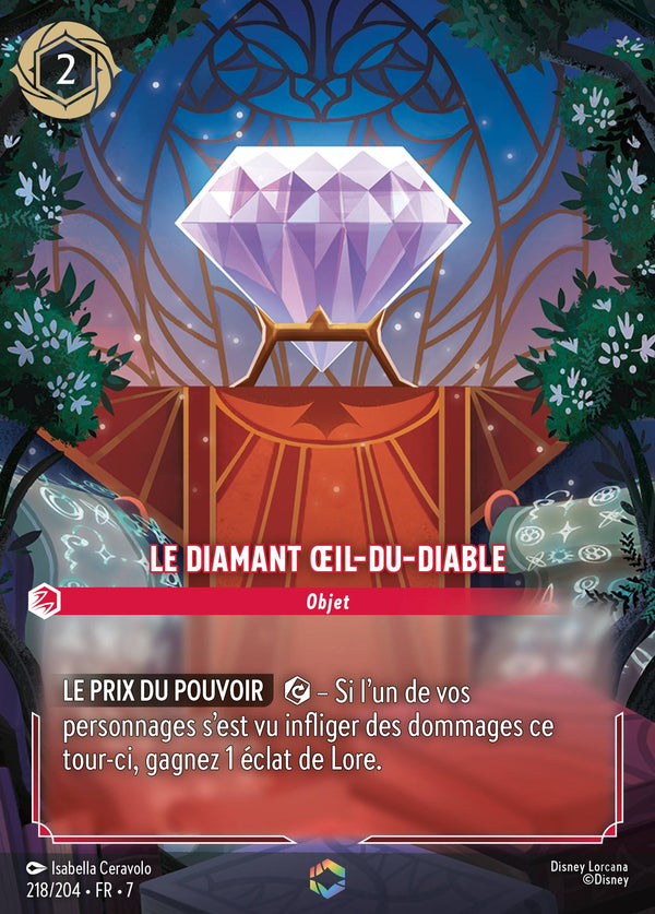 218/204 - Le Diamant Œil-du-Diable — Carte Disney Lorcana L'île d'Archazia 218/204